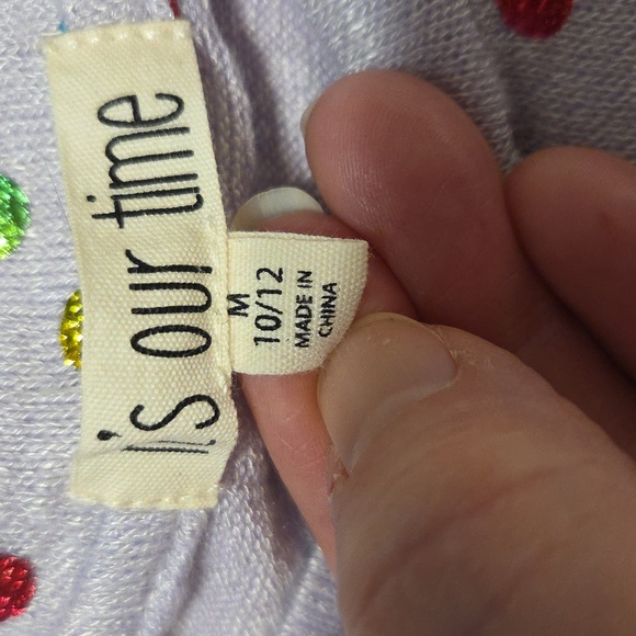 Youth Girls M 10-12 Cat & Jack Multicolor Polka Dot Long Sleeve Tee - Picture 6 of 8